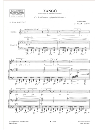 Xangô - VILLA-LOBOS - Partition - Mélodies